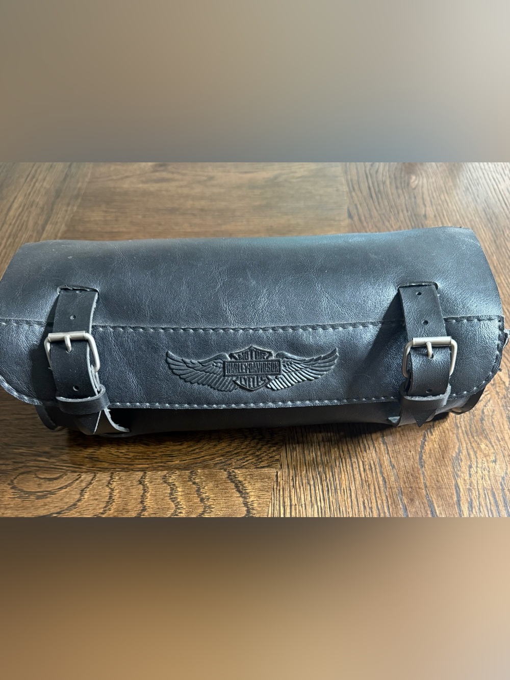 Harley-Davidson Black Genuine Leather Windshield Bag
